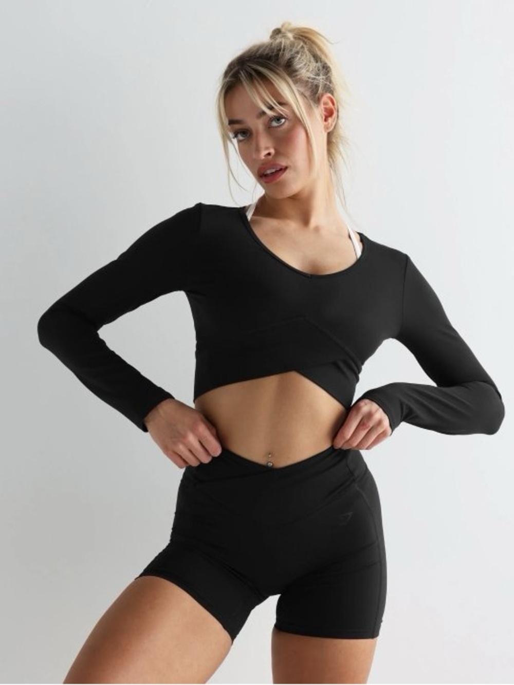 Gymshark Crossover Long-Sleeve Crop Top